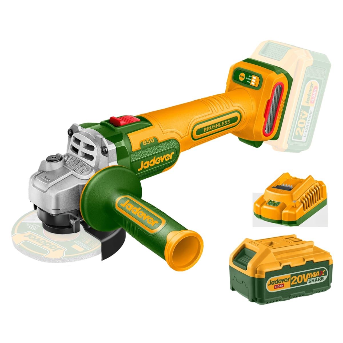 Amoladora Inalambrica 4.5" + Bateria y Cargador Jadever